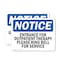 Signmission Entrance For Outpatient Therapy Please Ring OSHA Notice Sign, Vinyl Decal, 10in W x 7in L, 2PK OS-2PACK-NS-D-710-L-12099 - alternate 1